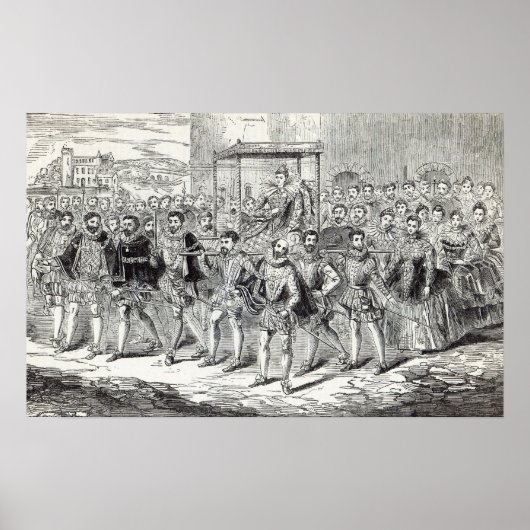 Staat Fortschritt von Königin Elizabeth Poster (Vorne)