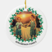 Staat Foto Frohe Weihnachten Keramik Ornament (Hinten)