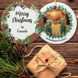 Staat Foto Frohe Weihnachten Keramik Ornament