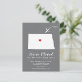 Staat für die Ankündigung verschieben NORTH DAKOTA Postkarte (Stehend Vorderseite)