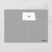 Staat für die Ankündigung verschieben NORTH DAKOTA Postkarte (Rückseite)