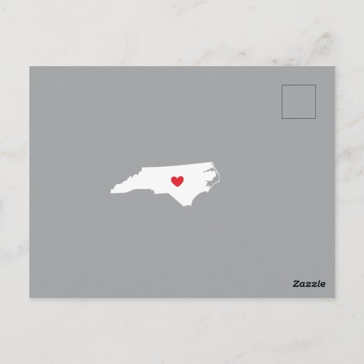 Staat für die Ankündigung von NORTH Carolina Postk Postkarte (Rückseite)