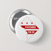 Staat für Washington DC mit Karte Button (Vorne & Hinten)
