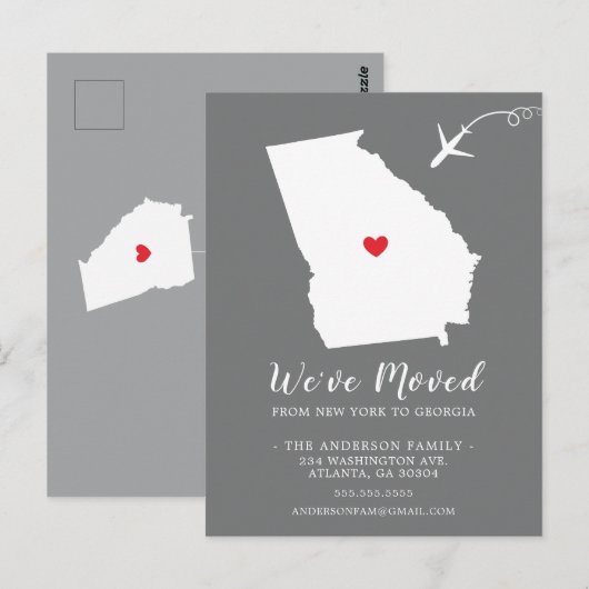 Staat GEORGIA Postkarte (Vorne/Hinten)