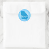 Staat Georgien Runder Aufkleber (Tasche)