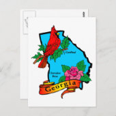 Staat Georgiens Geschenke und T-Shirts für Kinder, Postkarte (Vorne/Hinten)