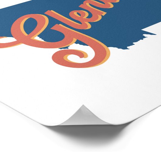 Staat Glendive, Montana Poster (Ecke)