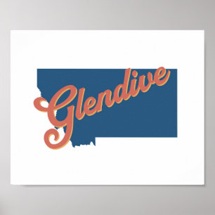 Staat Glendive, Montana Poster