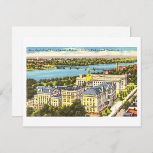 Staat Hauptstadt Gebäude in Trenton, New Jersey Postkarte (Vorne/Hinten)