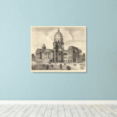 Staat Hauptstadt Gebäude, Springfield, Ill Leinwanddruck (Insitu (Holzboden))