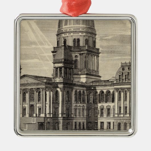 Staat Hauptstadt Gebäude, Springfield, Ill Ornament Aus Metall (Vorne)