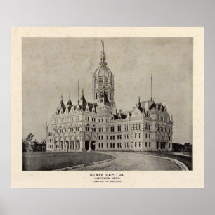 Staat Hauptstadt, Hartford Poster