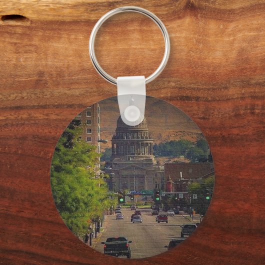 Staat Hauptstadt in Boise, Idaho Schlüsselanhänger (Vorderseite)