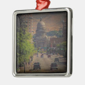 Staat Hauptstadt in Boise, Idaho Silbernes Ornament (Links)