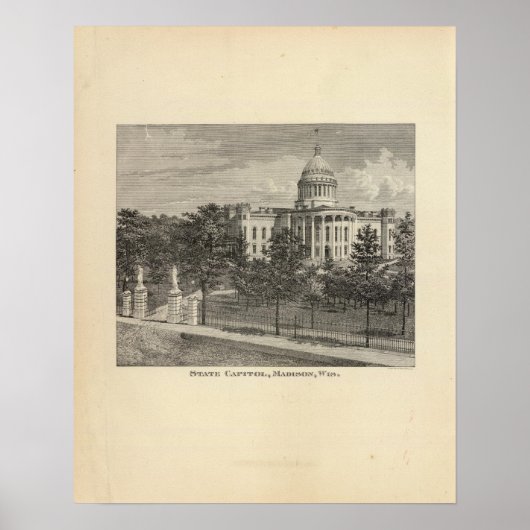 Staat Hauptstadt, Madison, Wis Poster (Vorne)