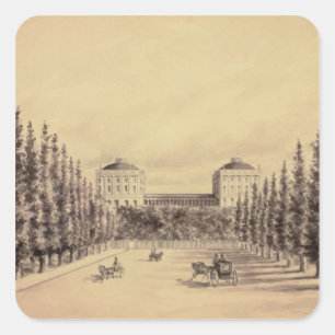 Staat-Hauptstadt von Pennsylvania-Allee Quadratischer Aufkleber