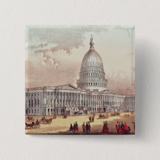 Staat-Hauptstadt, Washington DC Button (Vorderseite)