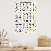 Staat-Hauptstädte drucken Poster (Küche)
