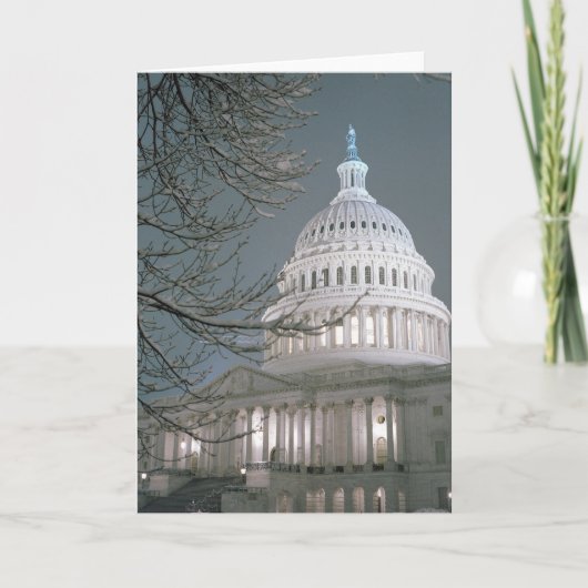 Staat-Hauptstadts-Gebäude im Winter-Kleid Karte (Vorderseite)