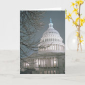 Staat-Hauptstadts-Gebäude im Winter-Kleid Karte (Gelbe Blume)