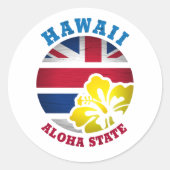 STAAT HAWAII ALOHA RUNDER AUFKLEBER (Vorderseite)