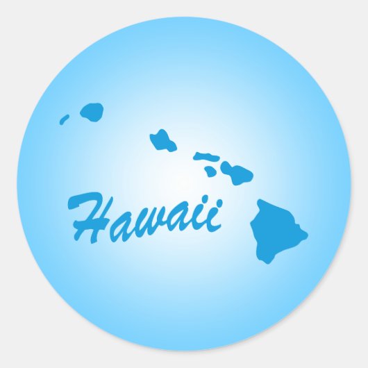 Staat Hawaii Runder Aufkleber (Vorderseite)