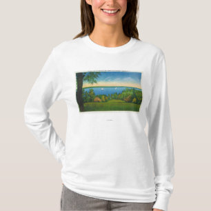 Staat Hwy landschaftliche Ansicht von Owasco See T-Shirt