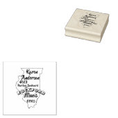 STAAT ILLINOIS LINCOLN RÜCKSENDEADRESSE ROCKFORD GUMMISTEMPEL (Stempel)