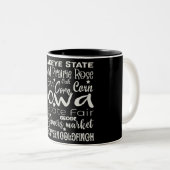 Staat/Iowa Zwei-Tone-Kaffee-Tasse Zweifarbige Tasse (VorderseiteRechts)