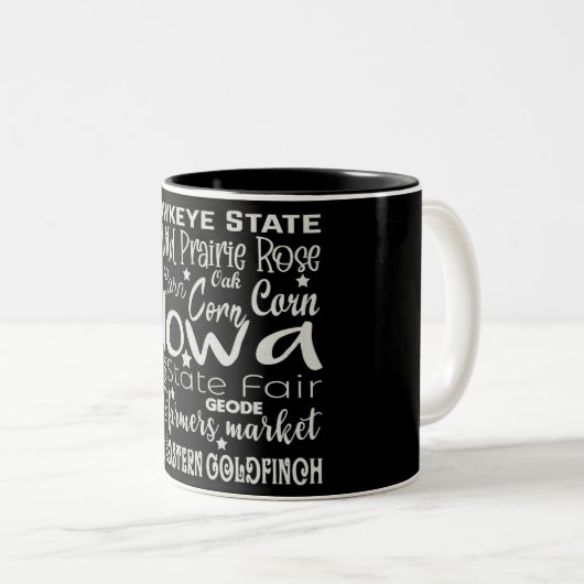 Staat/Iowa Zwei-Tone-Kaffee-Tasse Zweifarbige Tasse (VorderseiteRechts)