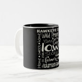 Staat/Iowa Zwei-Tone-Kaffee-Tasse Zweifarbige Tasse (Vorderseite Links)