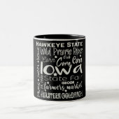 Staat/Iowa Zwei-Tone-Kaffee-Tasse Zweifarbige Tasse (Mittel)
