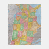 Staat-Karte 3 Fleecedecke (Vorderseite)