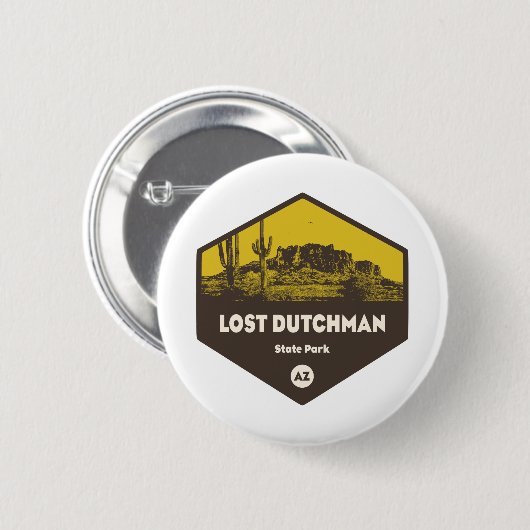 Staat Lost Dutchman Park Arizona Button (Vorne & Hinten)