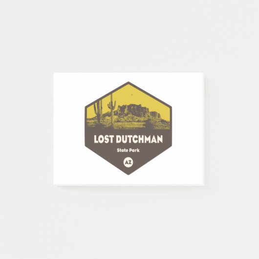 Staat Lost Dutchman Park Arizona Post-it Klebezettel (Vorderseite)