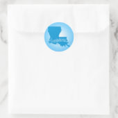 Staat Louisiana Runder Aufkleber (Tasche)