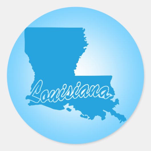 Staat Louisiana Runder Aufkleber (Vorderseite)