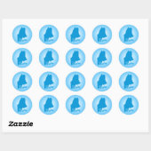 Staat Maine Classic Round Aufkleber (Blatt)
