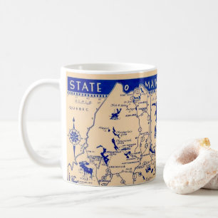 Staat Maine Karte Tasse