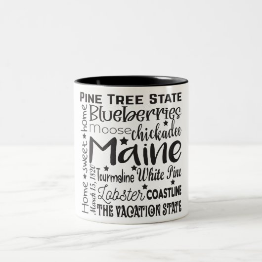 Staat/Maine Zweifarbige Tasse (Mittel)