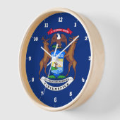 STAAT MICHIGAN FLAG UHR (Winkel)