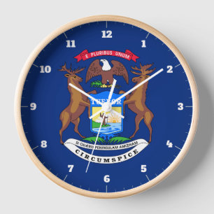 STAAT MICHIGAN FLAG UHR