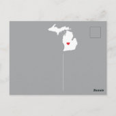 Staat MICHIGAN Post Card verschieben Postkarte (Rückseite)
