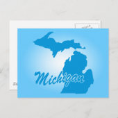 Staat Michigan Postkarte (Vorne/Hinten)