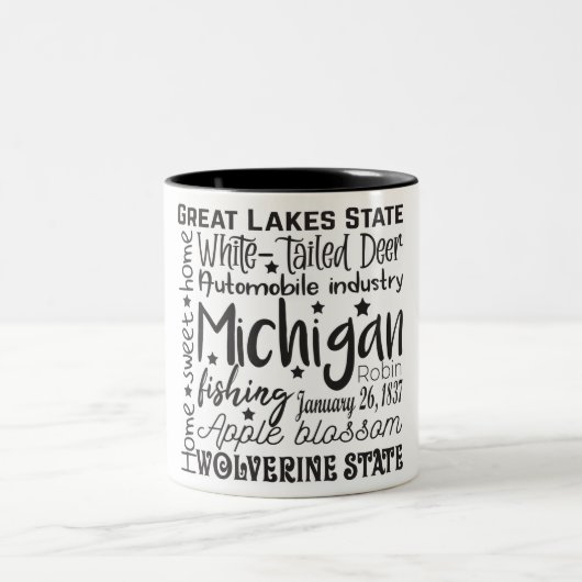 Staat/Michigan Zweifarbige Tasse (Mittel)