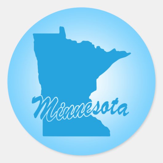 Staat Minnesota Runder Aufkleber (Vorderseite)