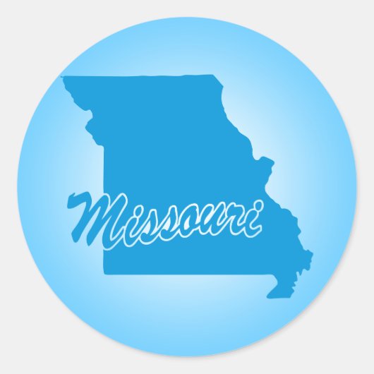 Staat Missouri Classic Round Sticker (Vorderseite)