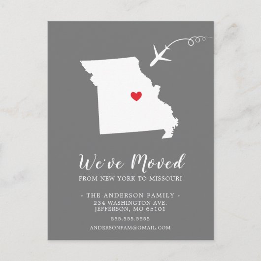 Staat MISSOURI Post Card verschieben Postkarte (Vorderseite)