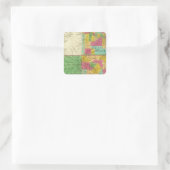 Staat Missouri und Gebiet Arkansas Quadratischer Aufkleber (Tasche)