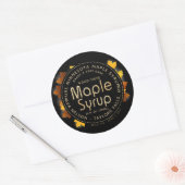 Staat Name Ahornsirup (Stapel und Datum) Runder Aufkleber (Umschlag)